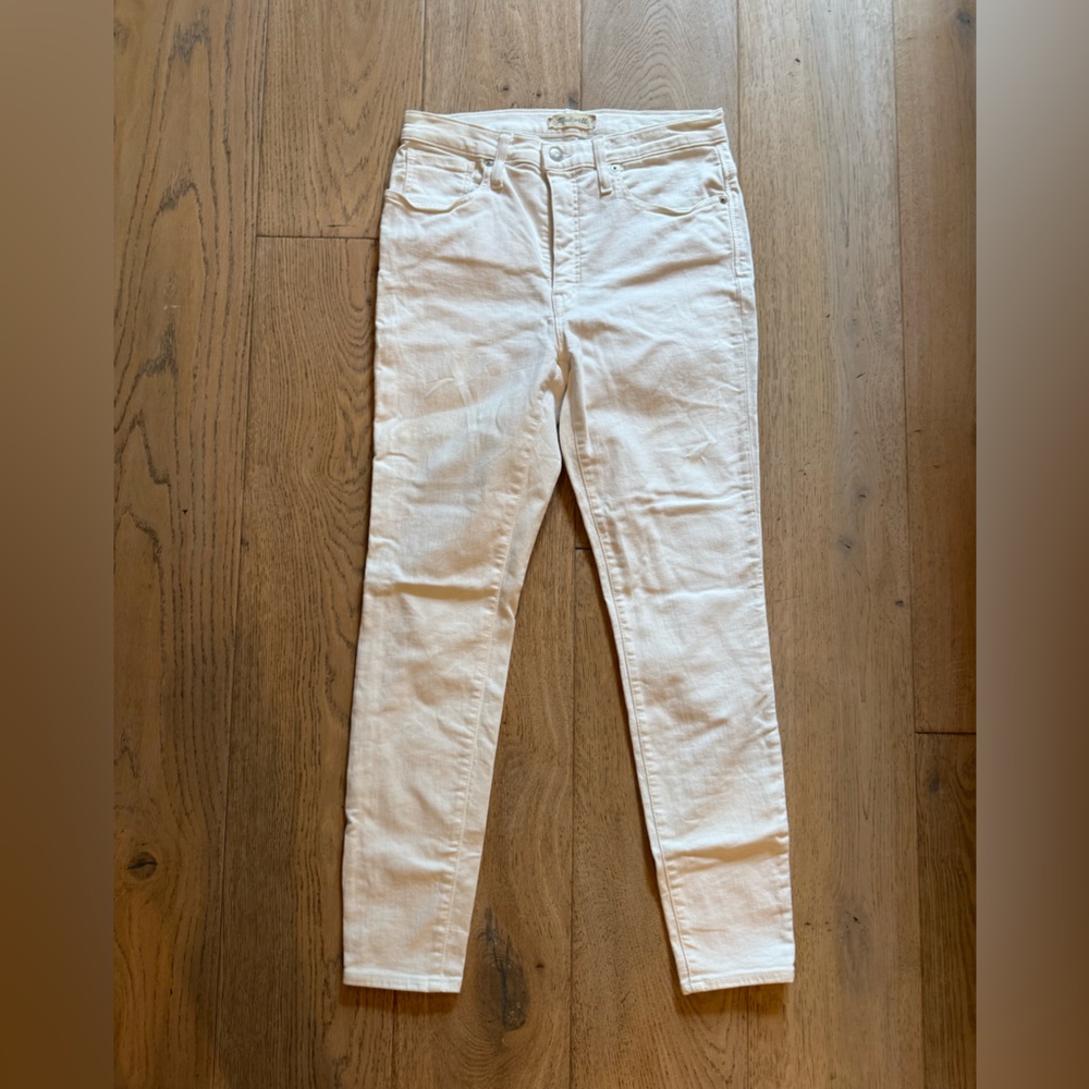 Madewell Women's Light Cream Skinny Jeans